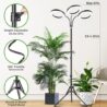 LORDEM Grow Light for Indoor Plants, 7.9" Diameter Tri-Head Plant Light for Plants Growing, Full Spectrum Growth Lamp with Auto Timer 3/6/12H, 4 Dimmable Levels, 3 Lighting Modes, Adjustable Stand