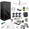 Complete Mylar Growing Tent 2x2 Grow Tent Kit 24"x24"x55" Indoor Plant Growing Room LED Full Spectrum Grow Light Ventilation Inline Fan + Acceseries