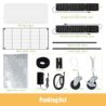 SpeePlant Indoor Greenhouse with Grow Light and Shelves - 4 Tier Plant Stand with Grow Light, Zippered PVC Cover and 3 Dimmable 1.8FT 60W Grow Lights with Timer, 30""(L) X 14""(W) X 59""(H), Black