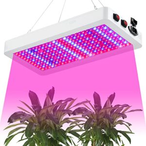 SERWING B1000W LED Plant Grow Light Dimmable,Best Grow Lights for Indoor Plants Full Spectrum, Seed Starting Seedlings Vegetable Hanging Growing Lamps, Double Switch Grow Light for Indoor Plants