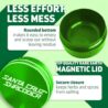 Santa Cruz Shredder Metal Herb Grinder Knurled Top for Stronger Grip 3-Piece Large 2.7" (Green)