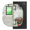 CoolGrows Grow Tent, 2x2 Feet Mylar Hydroponic Grow Tent with Obeservation Window and Floor Tray for Indoor Gardening Plant Growing (24"x 24"x 48")