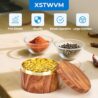 XSTWVM Spice Grinder, 3 Inch Herb Grinder - Premium Zinc Alloy with Wood Grain Finish, Grinder for Herbs with Sharp Teeth Design & Scraper for Herbs and Kitchen Spices