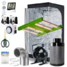 BloomGrow Alphapar 100W New Tech Professional Full Spectrum Sunlike LED Grow Light Fixture + 32''x32''x63'' Grow Tent + 4'' Fan Filter Combo Ventilation Kit Growing Complete Kit Indoor Plant Growing