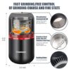 COOL KNIGHT Herb Grinder [large capacity/fast/Electric ]-Spice Herb Coffee Grinder with Pollen Catcher/- 7.5" (Black)