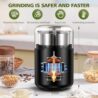 Hermolante Herb Grinder, Spice Grinder, Coffee grinder, 150 w Electric Herb Grinder with Stainless Steel Blade and Cleaning Brush, Compact Size Electric Grinder for Herb Spices Coffee Nuts Seeds,etc.