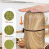 COOL KNIGHT Electric Herb Grinder [Large Capacity/High Rotating Speed]-Electric Grinder for Spices and Herbs (Wood grain 2)