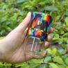 BEIXIFO Electric Herb Grinder, Mini Size 2inx3.5inches with 2pcs 1.7oz/50ml Glass Jar, Portable, Automatic