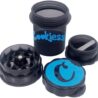 Grinder Herb Spice Grinder Hand-cranked Plastic Grinder with Handle 62mm Grinder Storage Tank 2 in 1, Christmas Gifts Ideas for Men Women Dad Mom（Black Blue）