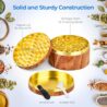 XSTWVM Spice Grinder, 3 Inch Herb Grinder - Premium Zinc Alloy with Wood Grain Finish, Grinder for Herbs with Sharp Teeth Design & Scraper for Herbs and Kitchen Spices
