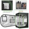 JungleA 2x2 Small Grow Tent, High Reflective Mylar Hydroponic Growing System, 24" x 24" x 36" Indoor Growing Tent Greenhouse Box Kit w/Window & Tray, Home Plant Farmer Flower, Mushroom, Veg Grow Box