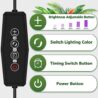 LED Grow Light, 3 Heads Red Blue White Full Spectrum Plant Light with Clamp for Indoor Plants & Seed Starting, 10-Level Dimmable, Auto On Off, Timing 4 9 12Hrs