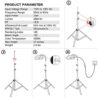 LBW Grow Light with Stand, Full Spectrum LED Floor Plant Light for Indoor Plants, Grow Lamp with On/Off Switch, Adjustable Tripod Stand 15-48 inches