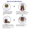 BEIXIFO Electric Herb Grinder, Mini Size 2inx3.5inches with 2pcs 1.7oz/50ml Glass Jar, Portable, Automatic
