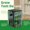 SULIVES Grow Tent, 48" Lx36 Wx72 Indoor Hydroponic Water-Resistant System with Removable Floor Tray and Observation Window, Easy Setup,600D Mylar Hydroponic Dark Room for Indoor use.