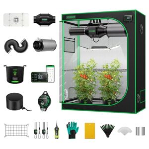 VIVOSUN GIY Smart Grow Tent System 4x2, WiFi-Integrated Grow Tent Kit, with Automate Ventilation and Circulation, Schedule Full Spectrum 200W LED Grow Light, and GrowHub E42A Controller