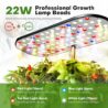 Ahopegarden Hydroponics Growing System Kit Indoor Herb Garden with Grow Light 12 Pods, with LCD Touch Panel Hydroponic Planter, Planting Height Up to 17", Grower Harvest Fresh Veggie Lettuce, Black