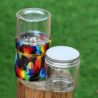 BEIXIFO Electric Herb Grinder, Mini Size 2inx3.5inches with 2pcs 1.7oz/50ml Glass Jar, Portable, Automatic