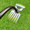 Yomitek 2Pcs Weed Puller Tool, Weeding Artifact Uprooting Steel Hand Weeder Tool for Garden Yard Farm - Durable Manganese, Manual Multifunctional Weeding Artifact Kit (Green)