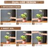 Aokrean Plant Grow Light, 48 LEDs Full Spectrum Grow Lights for Indoor Plants, Height Adjustable Faux Wood Grain Small Grow Light with Base, 3 Optional Spectrums, Auto Timer 6/12/16Hrs, 5 Brightness
