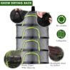 Herb Drying Rack Hanging Mesh 4 Layer 18" with Zipper, Garden Pruning Shear, Hook & Carabiner Clip for Drying Herbs, Plants, Seeds, Buds | Outdoor, Hydroponics & Grow Tents Herb Dryer Hanging Rack