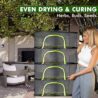 Herb Drying Rack Hanging Mesh 4 Layer 18" with Zipper, Garden Pruning Shear, Hook & Carabiner Clip for Drying Herbs, Plants, Seeds, Buds | Outdoor, Hydroponics & Grow Tents Herb Dryer Hanging Rack