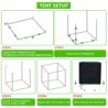 Chuanke Small Grow Tent for Aerogarden Hydroponics Growing System Indoor 20"x14"x22"High Reflective Mylar Leak-Proof of Light 600D Oxford Fabric for Indoor Plant