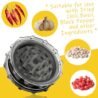 OWLSTEM 3 inch-Grinder, Black-Translucent, 2-Layer Grinder, with Magnetic Lid, Compact & Portable, Suitable for Kitchen Use