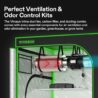 VIVOSUN 6 Inch 390 CFM Inline Fan with Speed Controller, 6 Inch Carbon Filter and 8 Feet of Ducting, Temperature Humidity Monitor for Grow Tent Ventilation