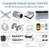 Grow Tent Kit Complete System High Reflective Mylar Indoor Grow Tent Hydroponics Growing Tent with Full Spectrum LED Grow Light Observation Window, Ventilation Fan,Carbon Filter (48" x 48" x 80")
