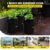 VEVOR DWC Hydroponic System, 5 Gallon 4 Buckets, Deep Water Culture Growing Bucket, Hydroponics Grow Kit with Pump, Air Stone and Water Level Device, for Indoor/Outdoor Leafy Vegetables