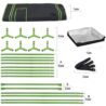 JungleA 2x2 Small Grow Tent, High Reflective Mylar Hydroponic Growing System, 24" x 24" x 36" Indoor Growing Tent Greenhouse Box Kit w/Window & Tray, Home Plant Farmer Flower, Mushroom, Veg Grow Box