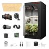 Spider Farmer Grow Tent Kit 2x2x5ft Complete System, SF1000D Samsung Diodes Full Spectrum LED Grow Light 24"X24"X55" Indoor 1680D Mylar Tent with 4" Ventilation System & 6'' Clip Fan