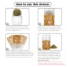Electric Herb Grinder, Spice Grinder Rechargeable Automatic herb grinder Mini Size 2inx3.5inches with 2pcs 1.7oz/50ml Glass Jars (NOT for nuts or beans)