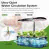 Ahopegarden Indoor Herb Garden Kit: 12 Pod Hydroponics Growing System kit with LED Grow Light, LCD Display, Smart Environmental Detection,Hydroponic Planter for Vegetables, Lettuce, Home Gardening