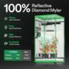 VIVOSUN S336 3x3 Grow Tent, 36"x36"x72" High Reflective Mylar with Observation Window and Floor Tray for Hydroponics Indoor Plant for VS2000/VS3000