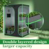 SULIVES Grow Tent, 48" Lx36 Wx72 Indoor Hydroponic Water-Resistant System with Removable Floor Tray and Observation Window, Easy Setup,600D Mylar Hydroponic Dark Room for Indoor use.