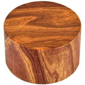 XSTWVM Spice Grinder, 3 Inch Herb Grinder - Premium Zinc Alloy with Wood Grain Finish, Grinder for Herbs with Sharp Teeth Design & Scraper for Herbs and Kitchen Spices