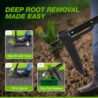 COSPARX Weed Puller Tool – 4-Claw, Extra-Long 43” Handle, No Bending, Easy Eject – Removes Weeds Effortlessly – Sturdy Foot Pedal & Lightweight Aluminum – Effortless Hand Weeding Tool
