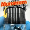Spice Grinder. 2.5 inch herb grinder with jar attached. Jar offers a larger storage capacity. Anodized Aluminum alloy with glass bottom. (Black, 2.5 Inches x 3 Inches)