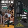 Mamba Monster 3.5g Black USB Electric Herb Grinder. Large Capacity Portable Metal Herbal Machine & Spice Mill for the Kitchen
