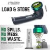 Mamba Loader XL 2g Gray USB Electric Herb Grinder. Small Portable Metal Herbal Machine & Spice Mill for the Kitchen