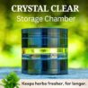 Cinder Brands - Clear Cut 4 Piece Herb Grinder – 2.75" Manual Dry Herb Grinder, Spice Mill with Transparent Storage Chamber & Diamond-Sharp Teeth, Aluminum Alloy, Portable, Easy-Clean Design