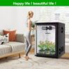 MELONFARM 2x2 Grow Tent, 24"x24"x32" Double Transparent Viewing Door Indoor Grow Tent, Growing Tent with High Reflective Mylar & Floor Tray, Plant Tent for Indoor Hydroponics Growing