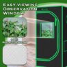 Green Hut Grow Tent 24"x24"x48" 600D Mylar Hydroponic Indoor Grow Tents with Observation Window, Removable Floor Tray and Tool Bag for Indoor Plant Growing 2x2