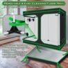 Green hut Grow Tent 96"x48"x78" 600D Mylar Hydroponic Indoor Grow Tent with Observation Window, Removable Floor Tray and Tool Bag for Indoor Plant Growing 8x4