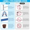 LAPOND A-Type Hydroponics Growing System Kit for Vegetables,Fruits and Herbs,with 72 Plant Sites and Food-Grade PVC-U Pipes,Suitable for Indoor and Outdoor,All New Design