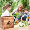 Sproutix Bonsai Garden Starter Kit, 4 Seeds Growing into Sakura, Ginkgo, Black Pine, Red Flame, Including Complete Gardening Tools & A Wooden Box with Cover, Christmas Gifts for Men Women Beginners