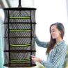 MEKOLIFE Herb Drying Rack with Mesh Design, Hanging Drying Rack with Green Zipper & Garden Pruning Shears – Versatile Plant Drying Solution (6 Layers)