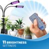 Everlasting Comfort Grow Lights for Indoor Plants Full Spectrum - Plant Lights for Indoor Growing (4 Lamps), 3-18 Hour Timer, Adjustable 62" Tripod, LED Grow Lights, Plant Light for Seed Starting